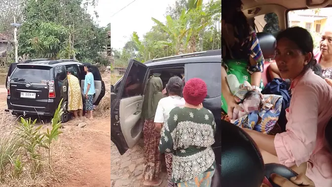 Momen Haru Warga Bantu Persalinan Ibu Hamil di Mobil karena Jalan Rusak Momen Haru Warga Bantu Persalinan Ibu Hamil di Mobil karena Jalan Rusak