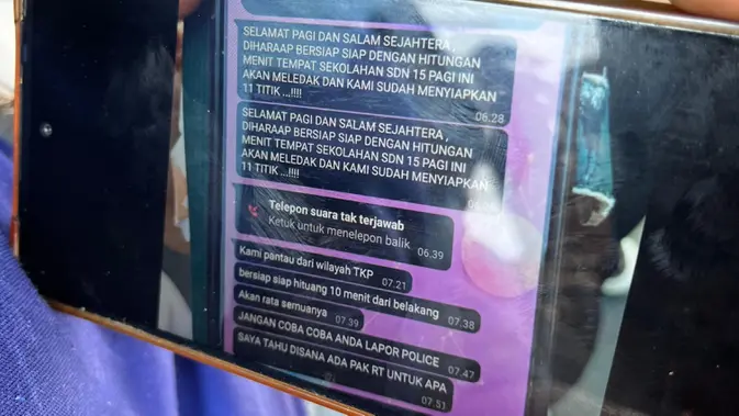 Isi Pesan Ancaman Bom di SD Srengseng Jaksel Isi Pesan Ancaman Bom di SD Srengseng Jaksel