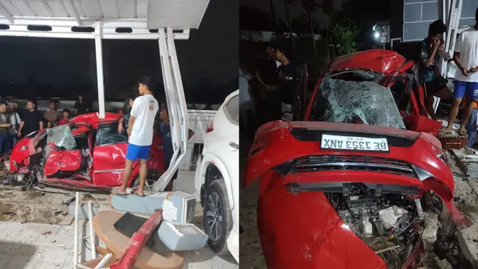 Detik-Detik Agya Dihantam Kereta hingga Terpental 30 Meter Detik-Detik Agya Dihantam Kereta hingga Terpental 30 Meter