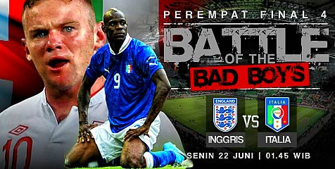 Line-up: Inggris vs Italia Line-up: Inggris vs Italia