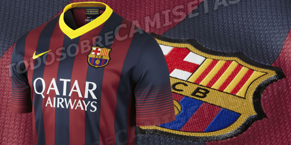 Detail Jersey: Barcelona Home 2013-2014 Detail Jersey: Barcelona Home 2013-2014