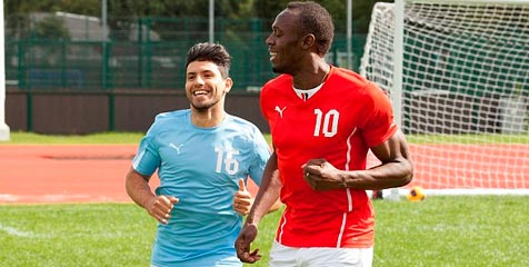 Aguero vs Bolt, City vs United Aguero vs Bolt, City vs United