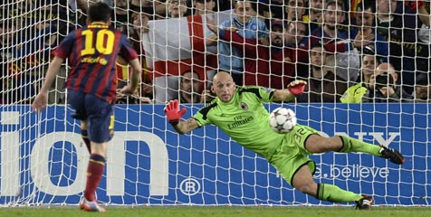 Messi: Saya Sudah Sering Hadapi Abbiati via Penalti Messi: Saya Sudah Sering Hadapi Abbiati via Penalti