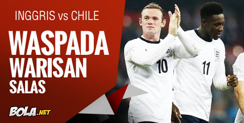 Preview: Inggris vs Chile, Waspada Warisan Salas Preview: Inggris vs Chile, Waspada Warisan Salas