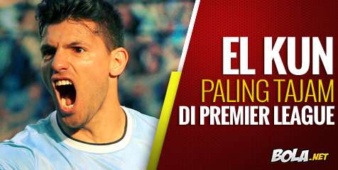 Resmi, Aguero Striker Tertajam di Premier League
