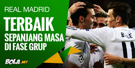 Real Madrid, Terbaik Sepanjang Masa di Fase Grup Eropa