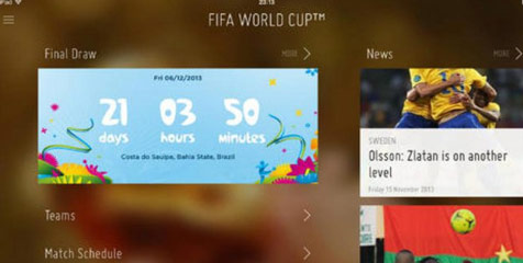 FIFA Luncurkan Aplikasi Baru Untuk Piala Dunia Brazil 2014 FIFA Luncurkan Aplikasi Baru Untuk Piala Dunia Brazil 2014