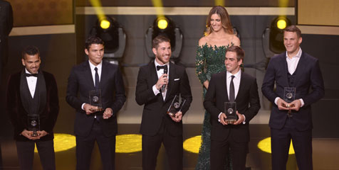 Inilah Tim Terbaik FIFA FIFPro 2013 Inilah Tim Terbaik FIFA FIFPro 2013