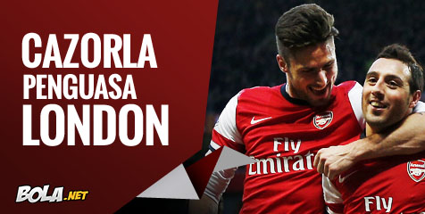 Review: Brace Cazorla Buat Arsenal Kuasai London 