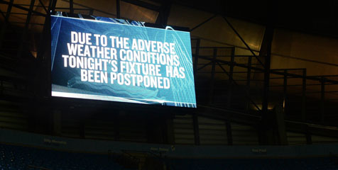 Cuaca Buruk, Laga Man City vs Sunderland Ditunda Cuaca Buruk, Laga Man City vs Sunderland Ditunda