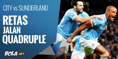 Preview: City vs Sunderland, Retas Jalan Quadruple Preview: City vs Sunderland, Retas Jalan Quadruple