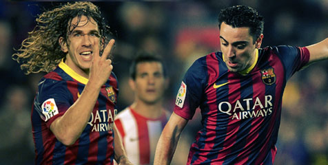 Dua Dekade, Xavi dan Puyol Baru Sua di Papan Skor
