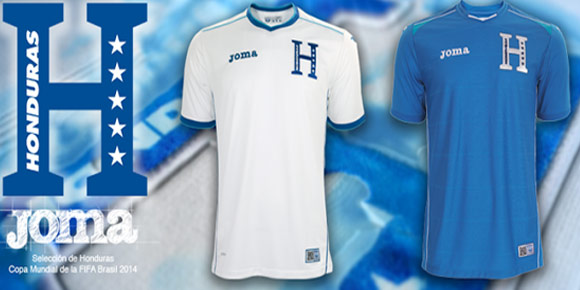 Detail Jersey Home dan Away Honduras Piala Dunia 2014