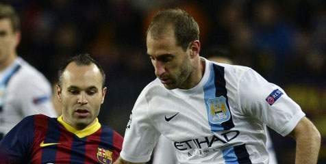 Terluka di Camp Nou, Zabaleta Menoleh ke Premier League Terluka di Camp Nou, Zabaleta Menoleh ke Premier League