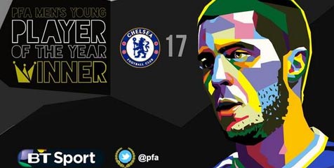 Hazard Menangkan PFA Young Player of the Year Hazard Menangkan PFA Young Player of the Year