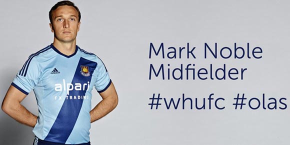 Detail Jersey Away West Ham 2014-15 Detail Jersey Away West Ham 2014-15