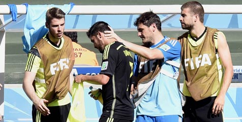 Tangis David Villa di Laga Terakhir Piala Dunia Tangis David Villa di Laga Terakhir Piala Dunia