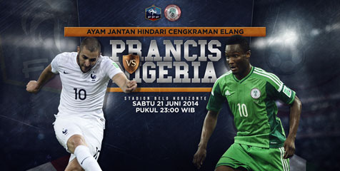 Line-up: Prancis vs Nigeria Line-up: Prancis vs Nigeria