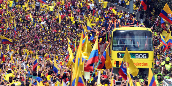 Kolombia Pulang Disambut Laksana Juara Dunia Kolombia Pulang Disambut Laksana Juara Dunia