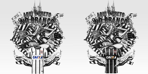 Detail Jersey Home dan Away Corinthians 2014-15