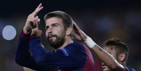 Pique: Saya Cetak Gol Karena Messi Pique: Saya Cetak Gol Karena Messi