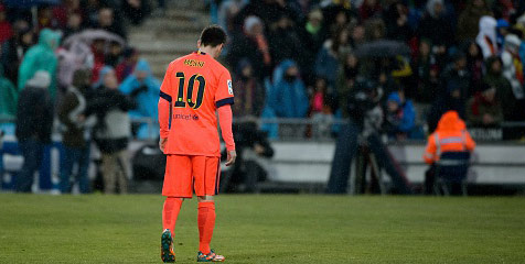 Delapan Kali Kena Tiang, Messi Paling Sial Delapan Kali Kena Tiang, Messi Paling Sial