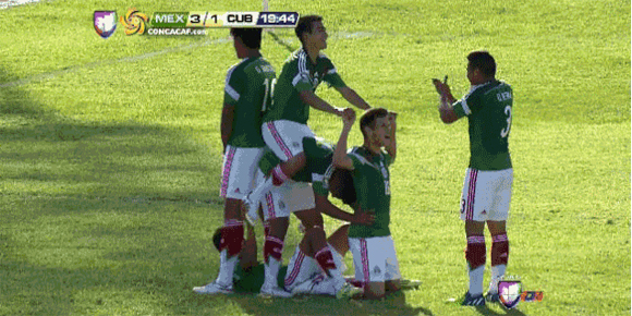 Kreatif! Selebrasi Gol 'Sepeda Manusia' Dari Para Youngster Meksiko Kreatif! Selebrasi Gol 'Sepeda Manusia' Dari Para Youngster Meksiko