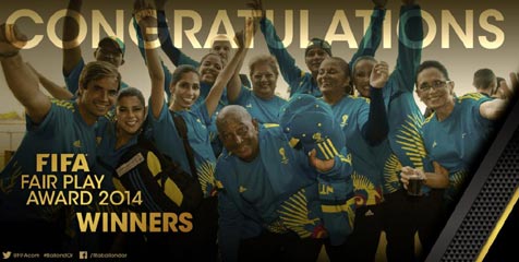 Sukarelawan FIFA Raih Fair Play Award Sukarelawan FIFA Raih Fair Play Award