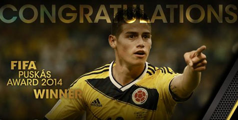 James Rodriguez Sabet Puskas Award 2014 James Rodriguez Sabet Puskas Award 2014
