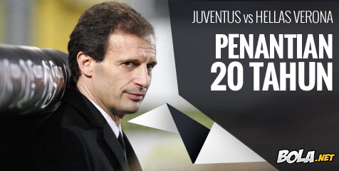 Preview: Juventus vs Verona, Penantian 20 Tahun