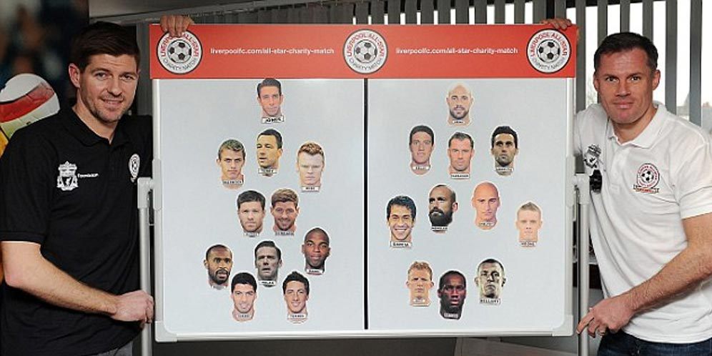 Laga Amal, Gerrard Setim Lagi Dengan Alonso, Torres, dan Suarez Laga Amal, Gerrard Setim Lagi Dengan Alonso, Torres, dan Suarez