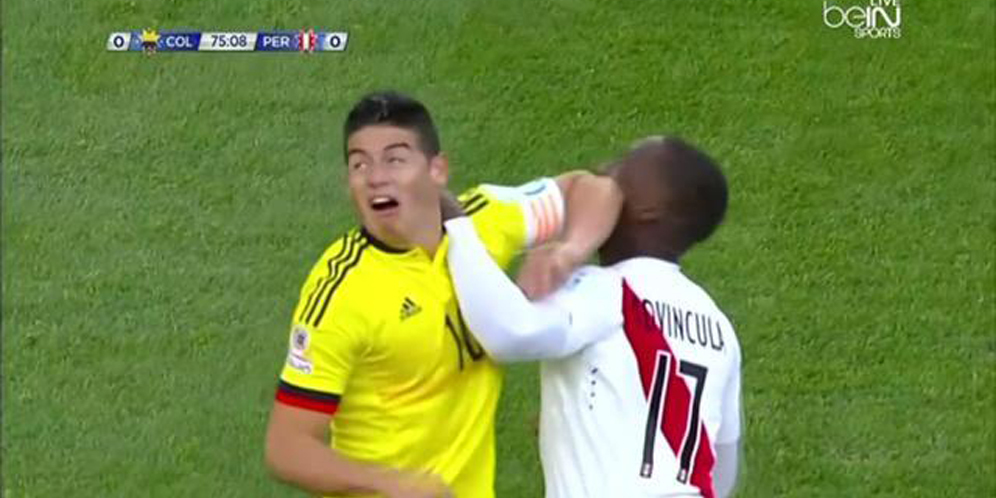 Sikut Lawan, James Rodriguez Terancam Sanksi Sikut Lawan, James Rodriguez Terancam Sanksi