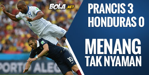 ANALISIS: Prancis 3-0 Honduras, Menang Tak Nyaman ANALISIS: Prancis 3-0 Honduras, Menang Tak Nyaman