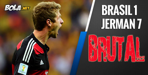 Brasil 1-7 Jerman: Data, Fakta dan Rekor Brasil 1-7 Jerman: Data, Fakta dan Rekor
