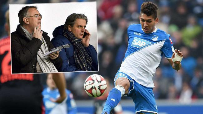 Peter Braund (kiri) terlihat berada di kandang Hoffenheim bersama Paul Kotsoilos