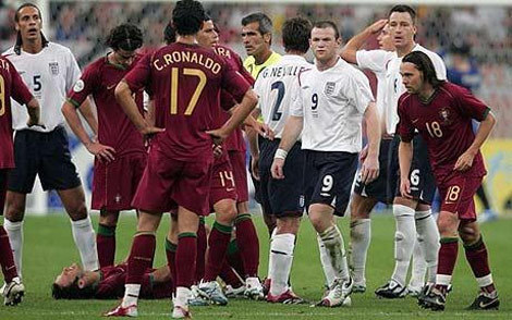 Wayne Rooney dan Cristiano Ronaldo di Piala Dunia 2006