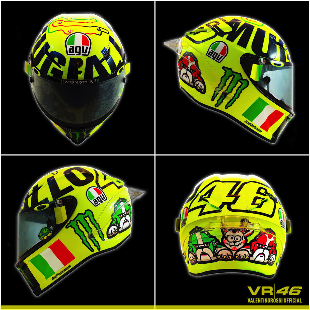 Mugiallo, desain helm spesial Valentino Rossi di MotoGP Italia 2016. (c) Valentino Rossi Offical