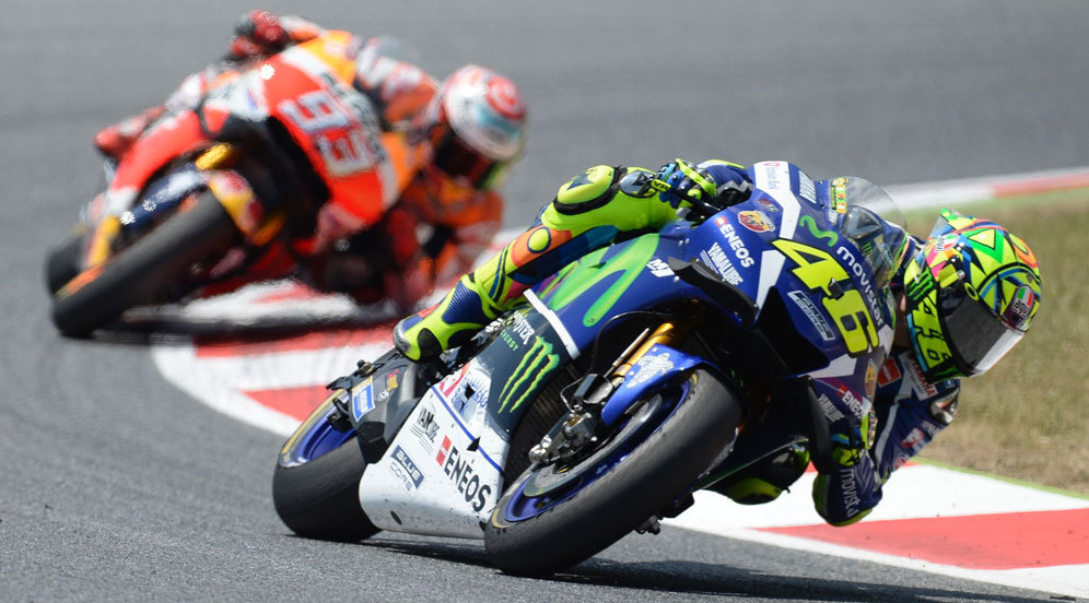 Valentino Rossi dan Marc Marquez (c) AFP