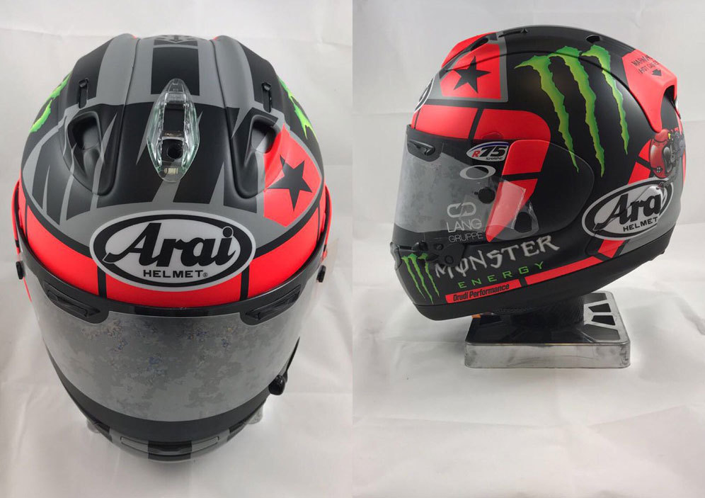 Desain helm 2017 milik Maverick Vinales. (c) Twitter/Maverick Vinales