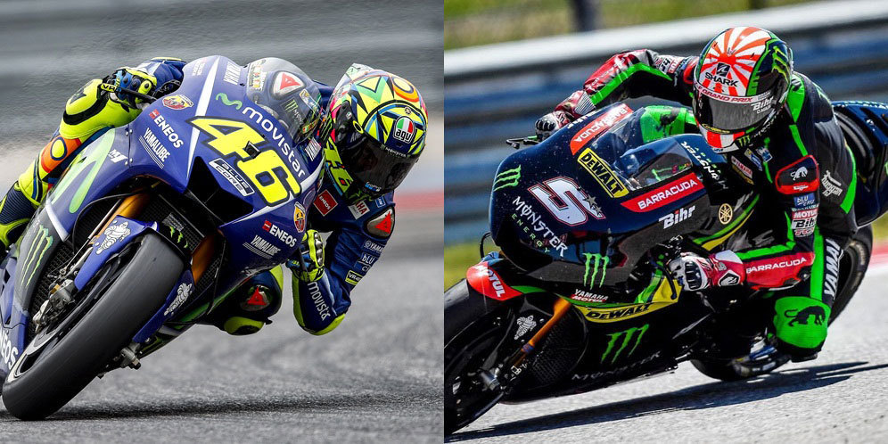 Valentino Rossi dan Johann Zarco (c) Yamaha/Tech 3