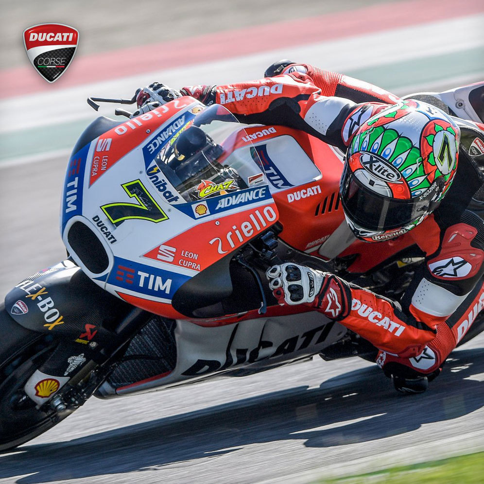 Chaz Davies di atas Desmosedici di Mugello. (c) Ducati