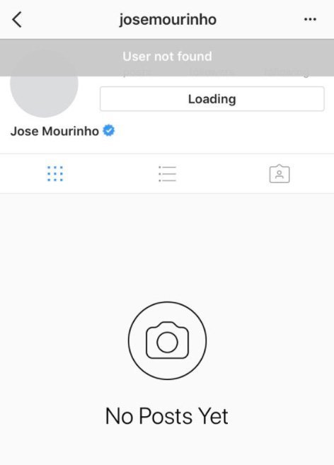 Akun Instagram Jose Mourinho sudah nonaktif.
