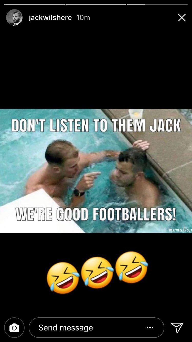 Foto unggahan Jack Wilshere di Instagram.