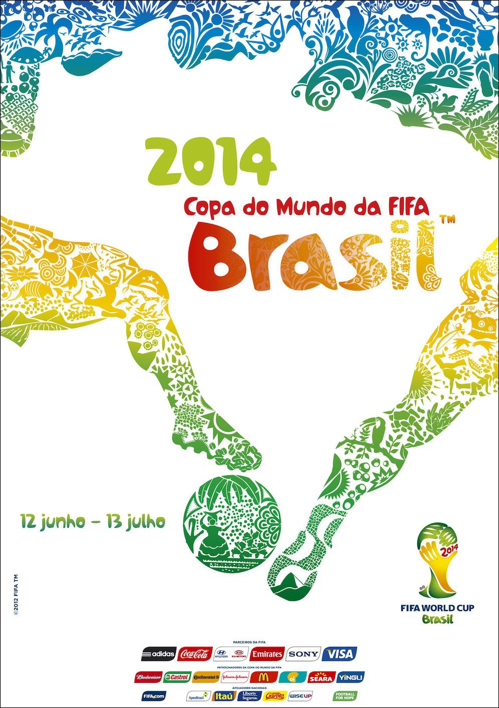 Poster Resmi Piala Dunia 2014 Brasil.