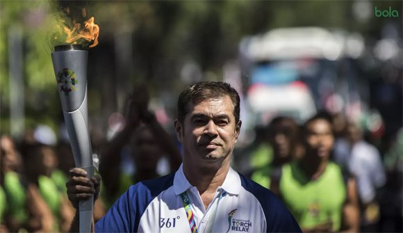Pascal Wilmar mengaku bangga membawa obor Asian Games 2018 melintasi Bali.