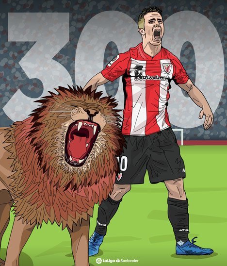 Iker Muniain catat 300 penampilan bersama Bilbao. (c) LaLiga