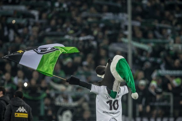 Mascot Juenter of Moenchengladbach. (c) DFL