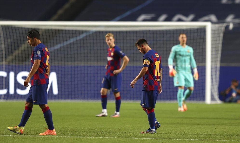 Luis Suarez dan Lionel Messi (c) AP Photo