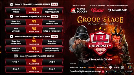 Jadwal IEL University Super Series 2021 pekan ini. (c) vidio