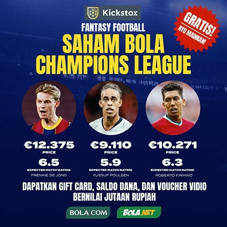 Pemain yang direkomendasikan untuk dipilih di Battle 2 Kickstox Saham Bola. (c) kly
